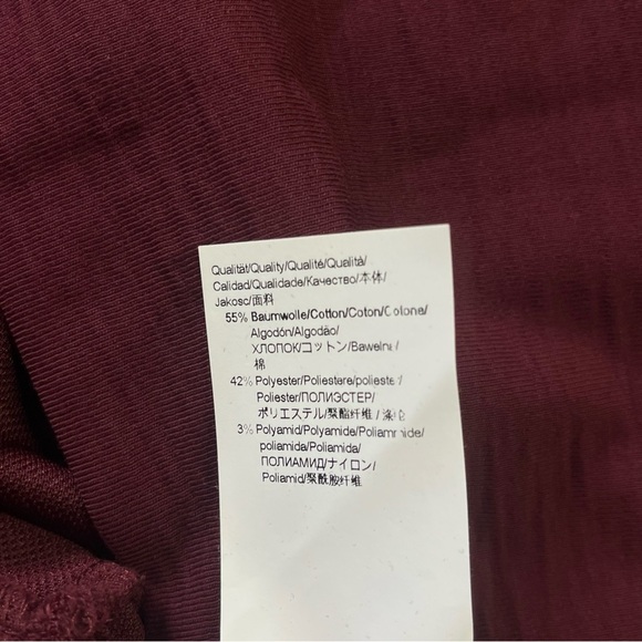 Boss Hugo Boss “Ekadri” Shift Dress With Pockets Burgundy Size Medium NWT - Picture 9 of 10